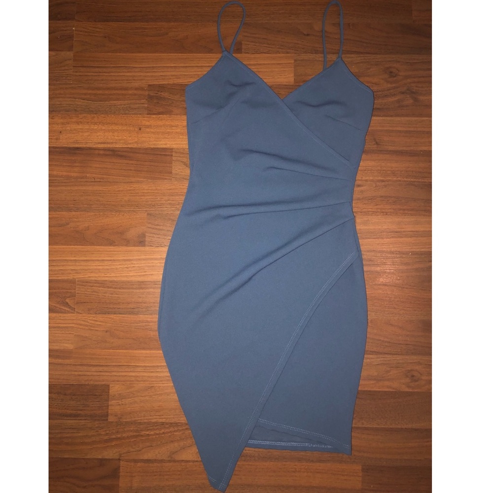 Blue bodycon dress